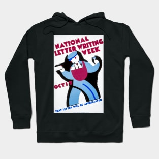 Nicely retouched "National Letter Writing Week" WPA Poster Print Hoodie